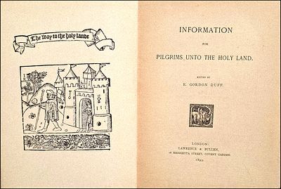 A Guide to Pilgrimage to Palestine, 1893! Limited Edition, Numbered!!! 33/350
Facsimile edition 