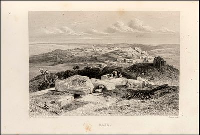 מסע בירושלים ובארץ הקודש, צרפתית, 1865, עשרות תחריטים בגודל של עמוד, נקודת מבט מיוחדת על העיר הקדושה