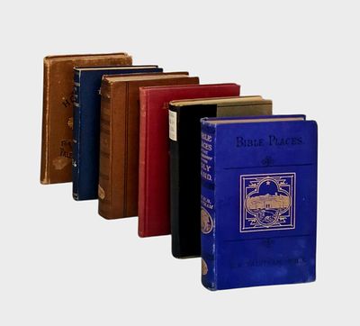 Six (6) Travel Books, Palestine, Holy Land, 
Maps, Engravings, Illustrations, 19th Century - 