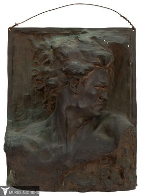 Paul-Ange Nocquet (1877 - 1906) Bronze Bust. Item/Description: Bronze sculpture of a man in 