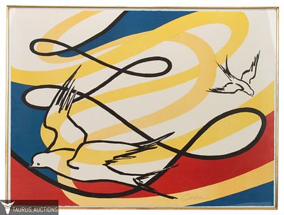 Alexander Calder - Birds in Flight, Signed. Item/Description: Signed and numbered, color 