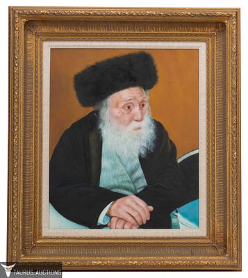 Rabbi Yisroel Grossman Oil Painting Portrait. Item/Description: Original oil painting portrait 