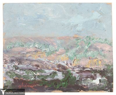 Ghera Benn - Abstract Landscape Painting. Item/Description: Original abstract landscape 