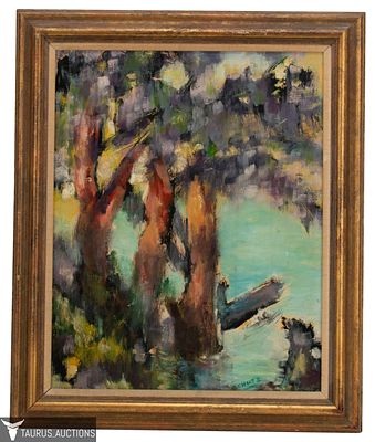 Schutz - Impressionist Landscape Painting. Item/Description: Original landscape oil painting 