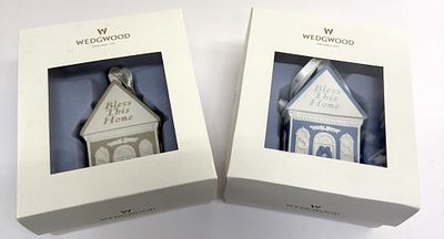 Wedgwood "Bless This Home" Christmas Ornaments. Item/Description: Wedgwood "Bless This Home" 