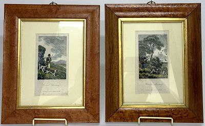 1809 Partridge & Grouse Shooting Sporting Prints. Item/Description: Two hand-colored engraved 