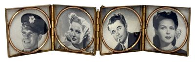 1950s Accordion-Style Hollywood Stars Photo Frame. Item/Description: Vintage, accordion-style 