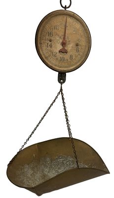 Mid-Century Heavy-Duty Hanging Scale. Item/Description: Vintage, heavy-duty hanging scale made 