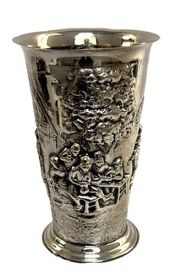 Jorgen Th. Steffensen Denmark Silver-plated Cup. Item/Description: Silver-plated repousse cup 