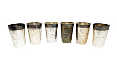 WWII Heilbronn Germany Silverplated Cups. Item/Description: World War II German silver-plated 