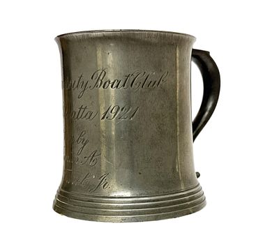 1921 Yale University Regatta Award Pewter Mug. Item/Description: 1921 Yale University Boat Club 