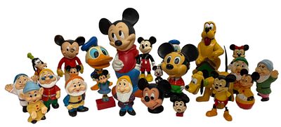 Vintage Disney Mickey Mouse & Seven Dwarfs Toys. Item/Description: Large vintage collection of 