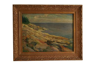 Morel - Impressionist Coastal Landscape Painting. Item/Description: Original impressionism oil 