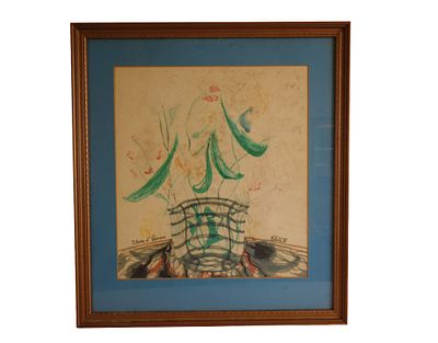 Watercolor Still Life - Fleurs L'Amour. Item/Description: Original watercolor painting titled 
