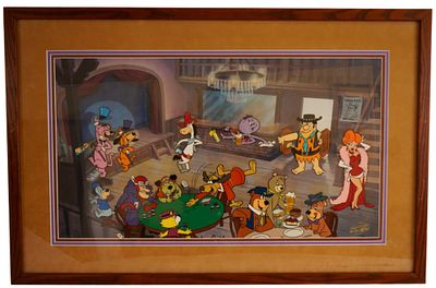 Hanna-Barbera "Cut the Deck" Animation Cel. Item/Description: Hanna-Barbera "Cut the Deck" 