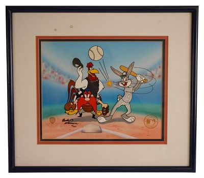 Looney Tunes "Home Run Hare" Signed Animation Cel. Item/Description: Warner Bros. Looney Tunes 