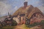 19th C Landscape with Cottage Oil Painting. Item/Description: Original 19th century oil painting Image - 1