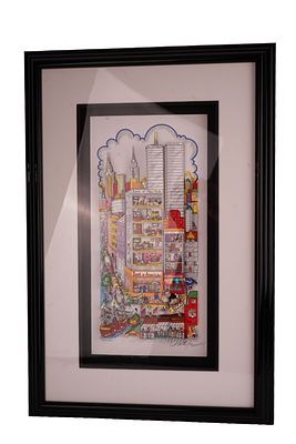 Charles Fazzino - NYC 3-D Pop Art Serigraph. Item/Description: Hand-cut, multi-layered 3D 