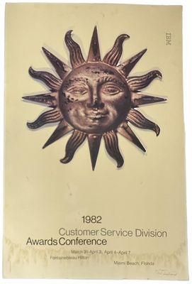Paul Rand IBM Awards Conference Florida Lithograph. Item/Description: Original, iconic signed 