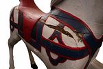 Carved Polychrome Wood Carousel Horse. Item/Description: Folk art carved and painted white Image - 2