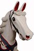 Carved Polychrome Wood Carousel Horse. Item/Description: Folk art carved and painted white Image - 3