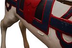 Carved Polychrome Wood Carousel Horse. Item/Description: Folk art carved and painted white Image - 5