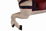 Carved Polychrome Wood Carousel Horse. Item/Description: Folk art carved and painted white Image - 11