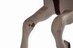 Carved Polychrome Wood Carousel Horse. Item/Description: Folk art carved and painted white Image - 14