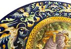 19th C Italian Majolica Charger - 25 in Diameter. Item/Description: Large allegorical Italian Image - 3