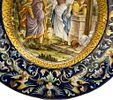 19th C Italian Majolica Charger - 25 in Diameter. Item/Description: Large allegorical Italian Image - 5