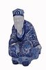 Japanese Seated Blue & White Kutani Jurojin. Item/Description: Fitz &amp; Floyd Japanese Kutani Image - 5