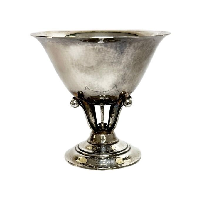 Georg Jensen Sterling Footed Blossom Bowl 17A. Item/Description: Antique Georg Jensen Sterling 