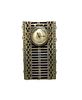 Silver Art Deco Cigarette Case with Clock. Item/Description: French enamel, sterling and .935 Image - 3