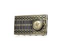 Silver Art Deco Cigarette Case with Clock. Item/Description: French enamel, sterling and .935 Image - 4