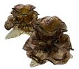 Murano Glass Rose Candle Holders. Item/Description: Murano art glass candle holders, featuring Image - 5