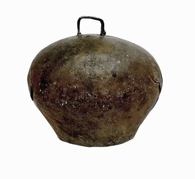 Hand-Forged Rustic Metal Cowbell. Item/Description: Primitive handmade oxen cattle bell. 