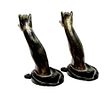 Petites Choses Gilt & Ebonized Figural Arm Hooks. Item/Description: Distinctive pair of Image - 2
