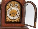 Junghans Arts & Crafts Inlay Mantel Clock. Item/Description: Handcrafted Junghans mantel clock Image - 1