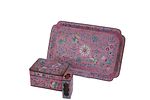 Chinese Cloisonne Enamel Smoking Set. Item/Description: Antique Chinese cloisonne enamel on Image - 2
