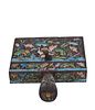 Antique Chinese Enameled Brass Silent Butler. Item/Description: Antique Chinese enameled brass Image - 1