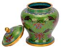 Three Chinese Cloisonne Covered Jars. Item/Description: Collection of three lidded vessels in Image - 5