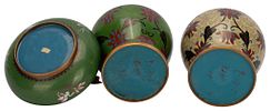 Three Chinese Cloisonne Covered Jars. Item/Description: Collection of three lidded vessels in Image - 13