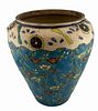 Japanese Totai Shippo Vase. Item/Description: Japanese Totai Shippo (cloisonne-on-ceramic) vase. Image - 1