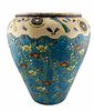 Japanese Totai Shippo Vase. Item/Description: Japanese Totai Shippo (cloisonne-on-ceramic) vase. Image - 2