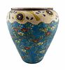 Japanese Totai Shippo Vase. Item/Description: Japanese Totai Shippo (cloisonne-on-ceramic) vase. Image - 3