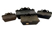 Antique Cast Iron Wall Match Safes. Item/Description: Collection of five Civil War-era cast iron Image - 1