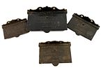 Antique Cast Iron Wall Match Safes. Item/Description: Collection of five Civil War-era cast iron Image - 2