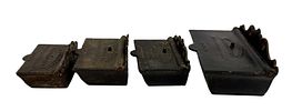 Antique Cast Iron Wall Match Safes. Item/Description: Collection of five Civil War-era cast iron Image - 4