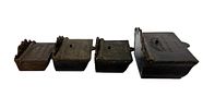 Antique Cast Iron Wall Match Safes. Item/Description: Collection of five Civil War-era cast iron Image - 6