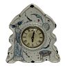 Celestial Hand-Painted Ceramic Mantle Clock. Item/Description: Hand-painted ceramic mid-late Image - 1